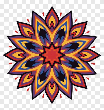 Colorful Star Pattern PNG