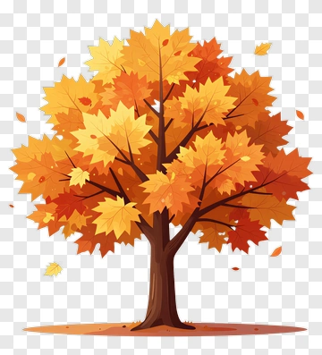 Colorful Autumn Tree PNG