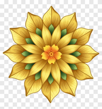 Colorful Flower Mandala PNG