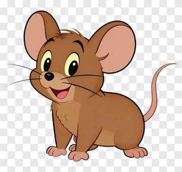 Cartoon Mouse With A Happy Expression PNG