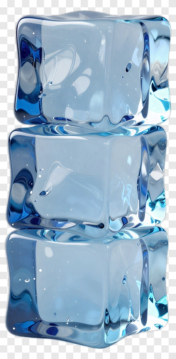 Ice Cubes Stacked Together PNG