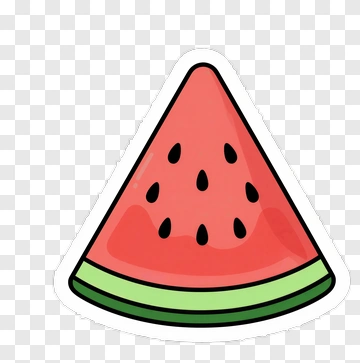 Cartoon Watermelon Slice PNG