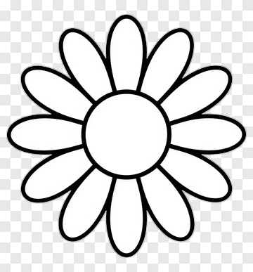 Black And White Daisy Flower PNG