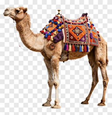 Decorated Camel Standing PNG
