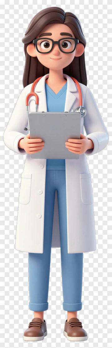 3D Doctor Holding A Clipboard PNG
