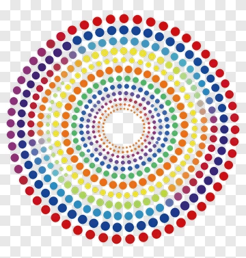 Colorful Dot Pattern PNG
