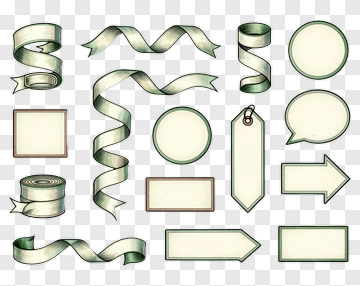Decorative Ribbons And Labels PNG