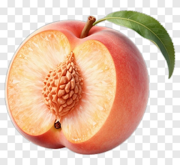 Fresh Peach With Seed PNG