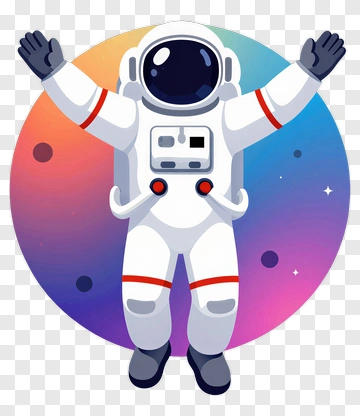 Cartoon Astronaut In Space PNG