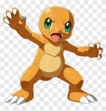 Cartoon Charmander Character PNG