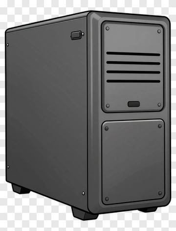 Black Computer Tower Case PNG