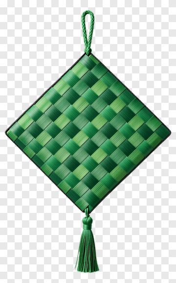 Green Woven Decorative Diamond Shape PNG