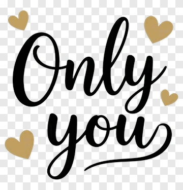 Only You With Hearts PNG