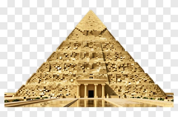 Golden Pyramid Structure PNG