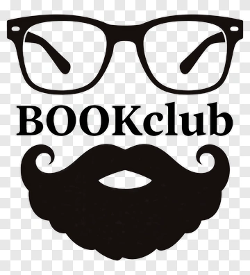 Book Club Logo With Glasses And Beard PNG