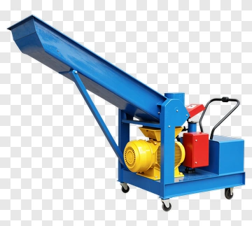 Blue Industrial Wood Chipper PNG