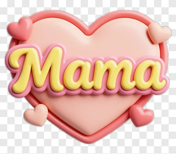 Mama Heart Decoration PNG