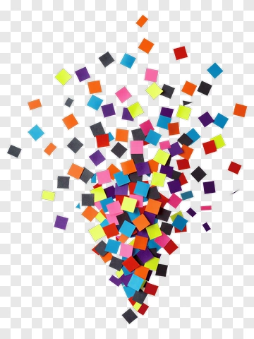 Colorful Paper Confetti PNG
