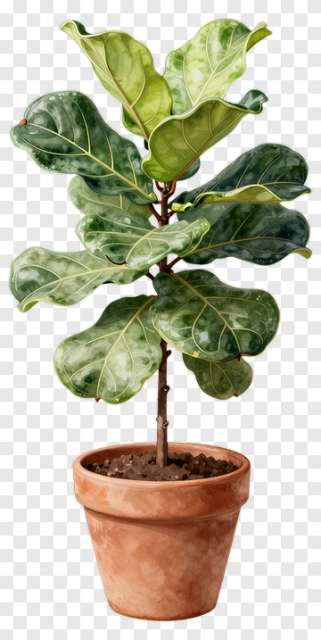 Fiddle Leaf Fig Tree In A Pot PNG