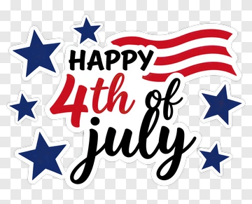 Happy 4Th Of July Celebration Design PNG