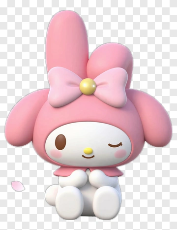 3D Kawaii Bunny Character PNG