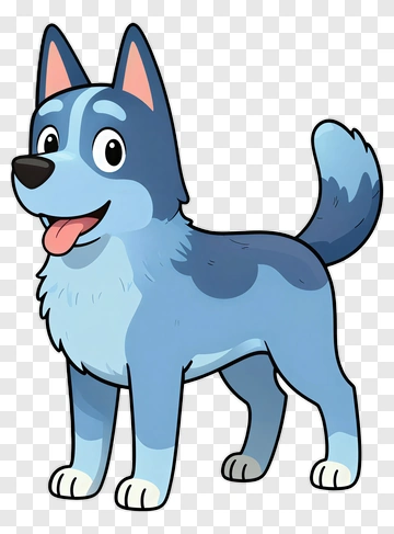 Cartoon Blue Dog PNG