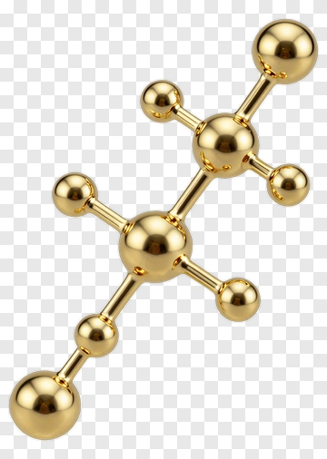 Gold Molecular Structure PNG