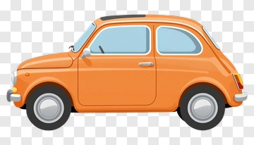 Orange Cartoon Car PNG