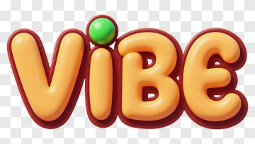 Colorful Vibe Text PNG