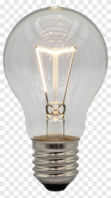Light Bulb With Visible Filament PNG
