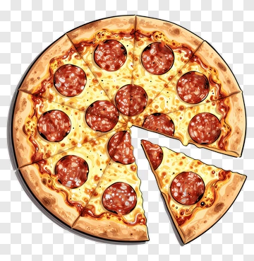 Pepperoni Pizza Slice PNG