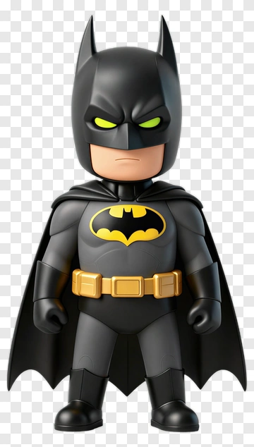 Cartoon Batman Figure PNG