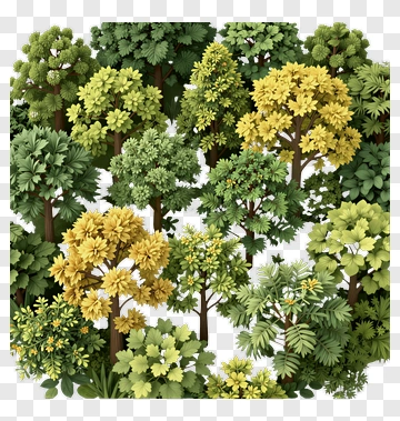 Colorful Tree Collection PNG