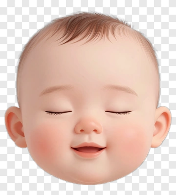 Smiling Baby Face PNG