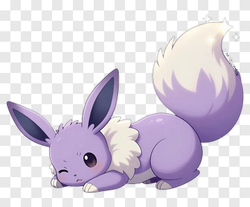 Cute Cartoon Purple Eevee PNG