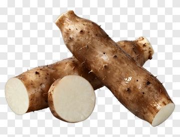 Raw Yam With Cut Pieces PNG
