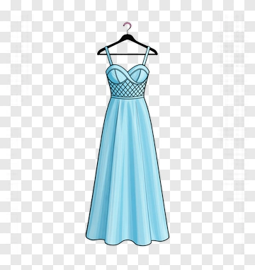 Blue Evening Dress On Hanger PNG