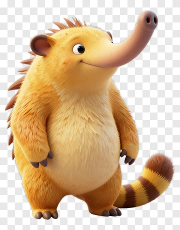 Cartoon Echidna Character PNG