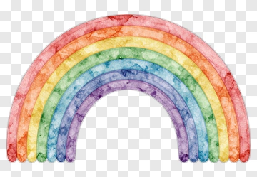 Colorful Watercolor Rainbow PNG