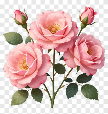 Pink Roses Bouquet PNG