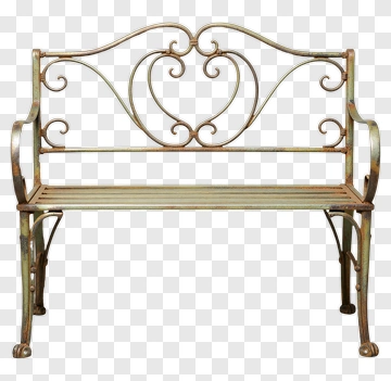 Decorative Metal Bench PNG