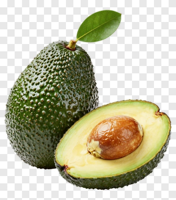 Fresh Avocado With A Leaf And Seed PNG