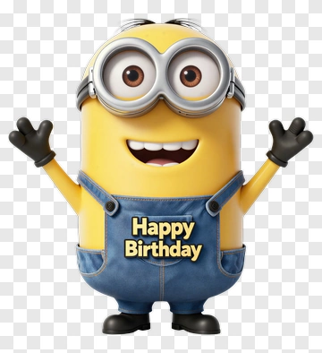 Happy Birthday Minion Character PNG