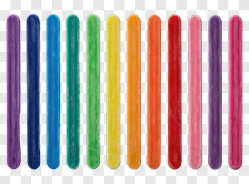 Colorful Craft Sticks PNG