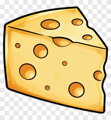 Cartoon Cheese Slice PNG