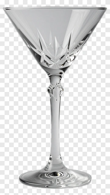 Crystal Martini Glass PNG