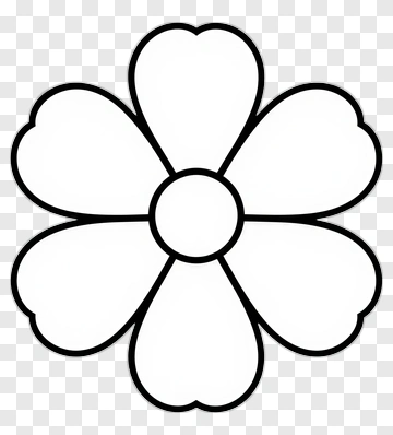 Outline Flower Design PNG
