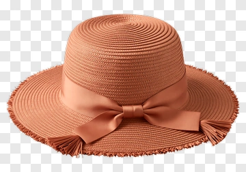 Straw Hat With Ribbon PNG