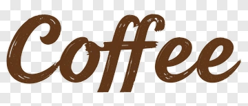 Coffee Text Design PNG