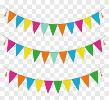 Colorful Bunting Flags PNG
